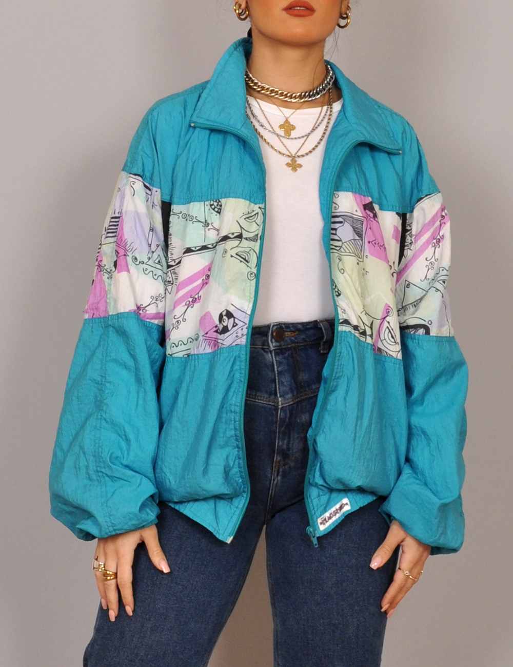 Zip Front Nylon Jacket • Motel Vintage Store